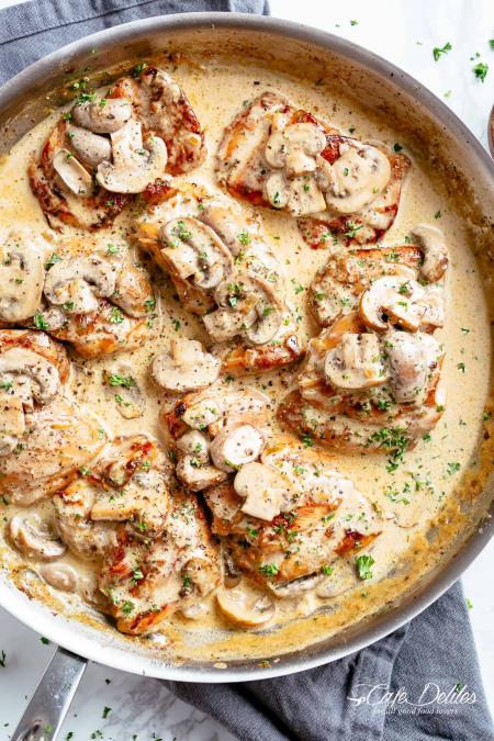 Creamy Garlic Mushroom Chicken